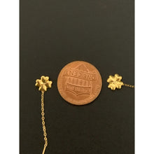 Load image into Gallery viewer, 18K Gold Earrings Threader Flower 0.34 grams - Rafant
