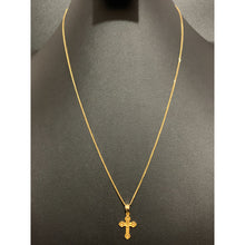 Load image into Gallery viewer, 18K Gold Necklace Chain 20 inches with Cross Pendant 1.73grams - Rafant
