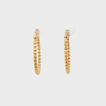 Load and play video in Gallery viewer, 18K Yellow Gold Earrings Hoops 2.31 grams
