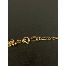 Load image into Gallery viewer, 18K Saudi Gold Necklace Chain Rolo 17.50 inches Puffed Heart Pendant 2.15 grams - Rafant
