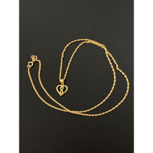 Load image into Gallery viewer, 18K Gold Necklace Chain 18 inches with Heart Infinity Pendant Small 1.34 grams with Defects Chain Has Kinks - Rafant
