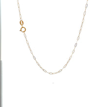 Load image into Gallery viewer, 18K Gold Necklace Chain 20 inches Paperclip 0.80 grams - Rafant
