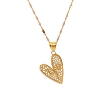 Load image into Gallery viewer, 18K Gold Necklace Chain 17.75 inches Pendant Heart 1.21 grams - Rafant
