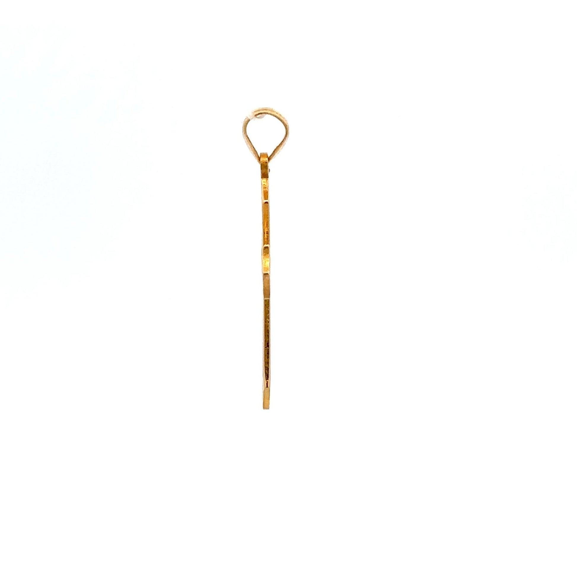 18K Gold Pendant Cross Religious 0.49 grams - Rafant