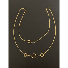 Load image into Gallery viewer, 18K Gold Necklace Chain Link Circle Round Charms 17 inches 2.18 grams - Rafant
