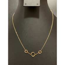 Load image into Gallery viewer, 18K Gold Necklace Chain Link Circle Round Charms 17 inches 2.18 grams - Rafant
