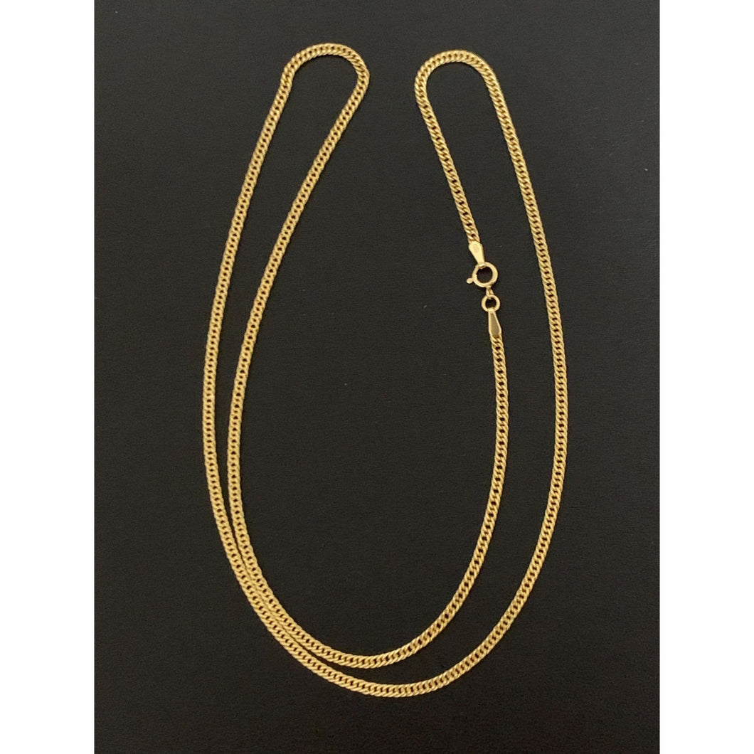 18K Gold Necklace  Curb Chain 20 inches 2.67 grams - Rafant