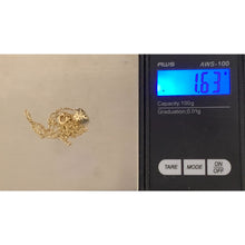 Load image into Gallery viewer, 18K Gold Necklace Chain 16.25&quot; with Puffed Heart Pendant - Rafant
