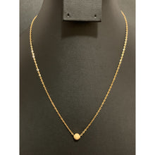 Load image into Gallery viewer, 18K Italy Gold Necklace Chain Cable Link 17.75&quot; with Frosted Ball Pendant - Rafant
