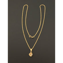 Load image into Gallery viewer, 18K Gold Necklace Chain 18 inches Twisted Knot Pendant 1.46 grams - Rafant
