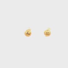 Load and play video in Gallery viewer, 18K Yellow Gold Earrings Stud Ball 1.01 grams Small
