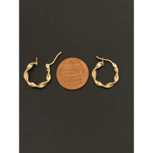 Load image into Gallery viewer, 18K Gold Earrings Hoops Loops Spiral - Rafant
