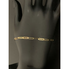 Load image into Gallery viewer, 18K Gold Bracelet Paper Clips Chain Link 7.25 inches 1.38 grams - Rafant
