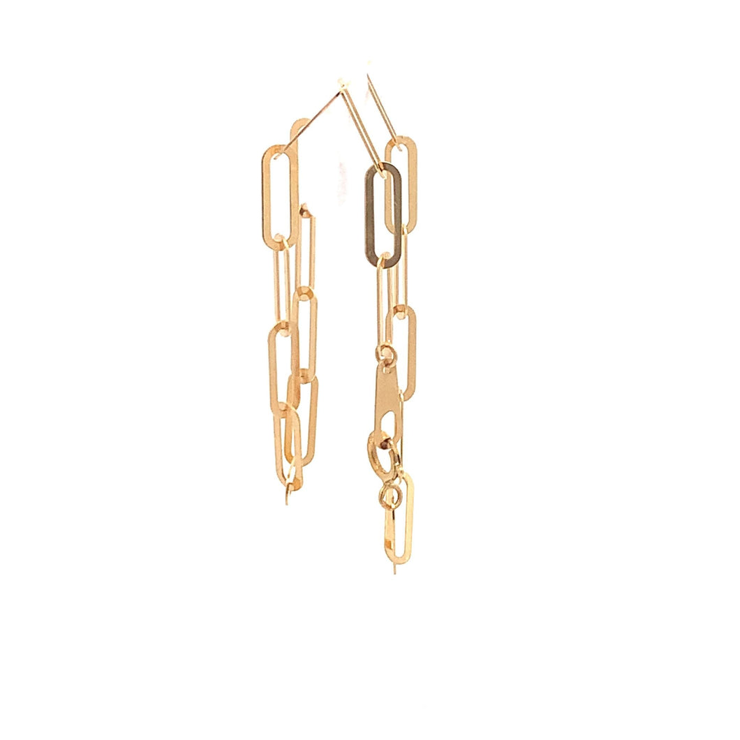 18K Yellow Gold Bracelet Paperclip 1.75 grams Size 7 inches - Rafant