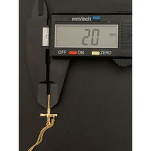 Load image into Gallery viewer, 18K Saudi Gold Necklace Chain 17.75&quot; Curb with Cross Pendant - Rafant

