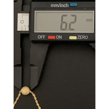 Load image into Gallery viewer, 18K Saudi Gold Necklace Chain 17.75&quot; with Frosted Ball Pendant 1.04 grams - Rafant
