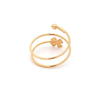 Load image into Gallery viewer, 18K Gold Ring Flower Spiral Size 8 - Rafant
