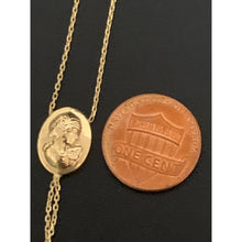 Load image into Gallery viewer, 18K Gold Necklace Chain 16&quot; plus 1&quot; extension with Woman Lady Pendant 2.43 grams - Rafant
