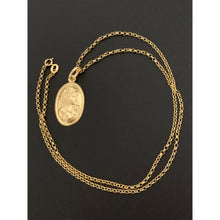 Load image into Gallery viewer, 18K Gold Gold Necklace Chain 17.75 Inches with Woman Lady Pendant 2.39 grams - Rafant
