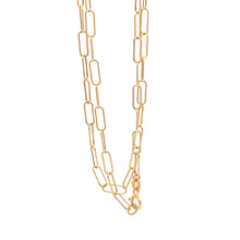 Load image into Gallery viewer, 18K Yellow Gold Necklace Chain Paperclip 16 inches 1.39 grams - Rafant
