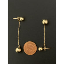 Load image into Gallery viewer, 18K Gold Earrings Balls Dangling 2.15 grams - Rafant
