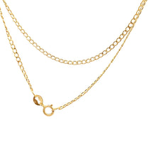 Load image into Gallery viewer, 18K Yellow Gold Necklace Chain Curb 15.75 inches 1.01 grams - Rafant
