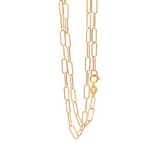 Load image into Gallery viewer, 18K Yellow Gold Necklace Chain Paperclip 1.36 grams Size 16 inches - Rafant
