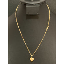 Load image into Gallery viewer, 18K Gold Necklace Chain 17.50 inches with Puffed Heart Pendant 1.94 grams - Rafant
