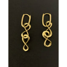 Load image into Gallery viewer, 18K Gold Earrings Dangle Infinity 3.44 grams - Rafant

