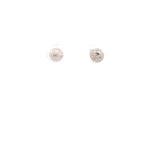 Load image into Gallery viewer, 18K White Gold Earrings Stud Balls Textured 0.83 grams Small - Rafant
