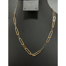 Load image into Gallery viewer, 18K Yellow Gold Necklace Chain Paperclips 17.5 inches - Rafant
