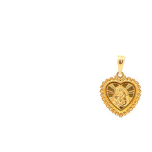 Load image into Gallery viewer, 18K Yellow Gold Pendant Heart Mother Mary Religious 1.51 grams - Rafant
