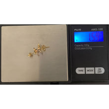 Load image into Gallery viewer, 18K Gold Earrings Stud Butterfly Two Tone White Yellow Gold 1.59 grams Small - Rafant
