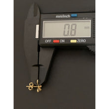 Load image into Gallery viewer, 18K Gold Earrings Stud Butterfly Two Tone White Yellow Gold 1.59 grams Small - Rafant
