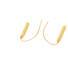 Load image into Gallery viewer, 18K Gold Earrings Threaders 3 inches - Rafant
