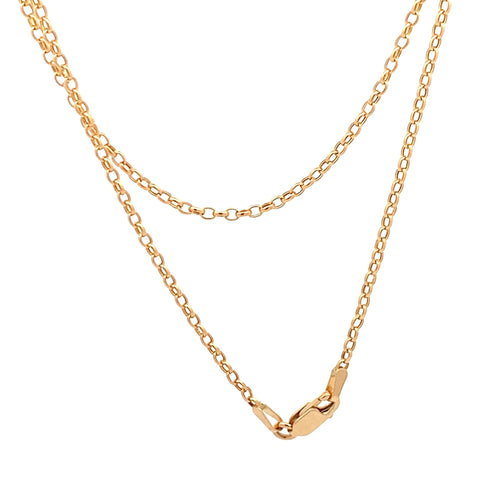 18K Yellow Gold Necklace Chain Cable Link 2.09 grams 19.75 inches - Rafant