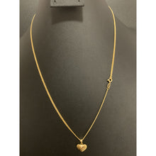 Load image into Gallery viewer, 18K Gold Necklace Chain 20 inches with Puffed Heart Pendant 2.88 grams - Rafant
