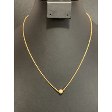 Load image into Gallery viewer, 18K Saudi Gold Necklace Chain 17.75&quot; with Frosted Ball Charm Pendant - Rafant
