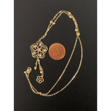 Load image into Gallery viewer, 18K Gold Necklace 16.5 inches with Flower Charm 3.40 grams - Rafant
