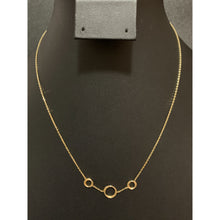 Load image into Gallery viewer, 18K Gold Necklace Chain Link Circle Round Charms 17 inches 2.18 grams - Rafant
