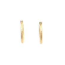 Load image into Gallery viewer, 18K Gold Earrings Hoops Textured Small - Rafant
