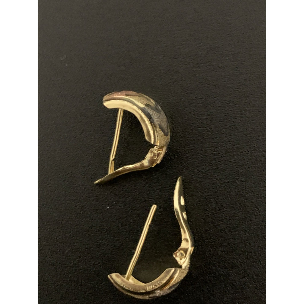 18K Gold Earrings French Clips 1.30 grams - Rafant