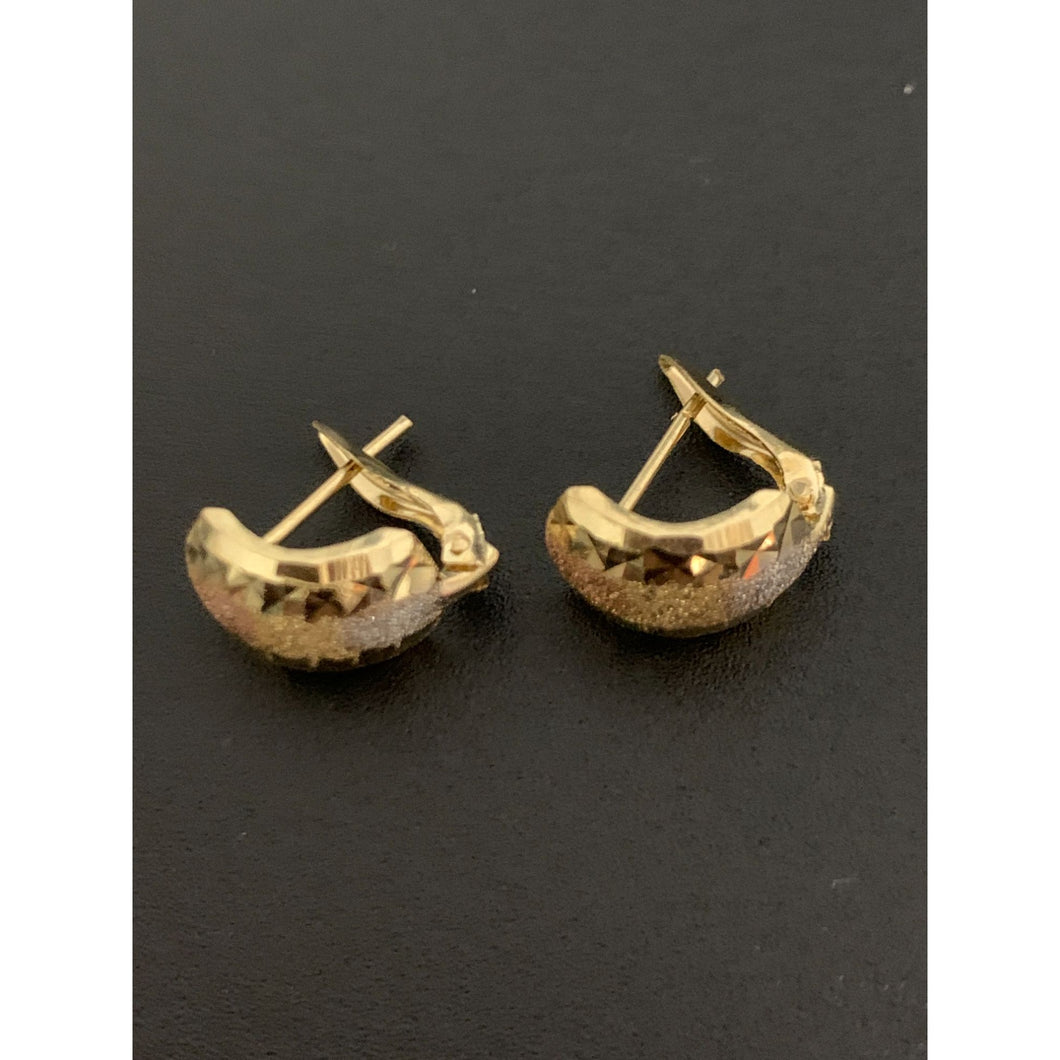 18K Gold French Clips Earrings 1.27 grams - Rafant