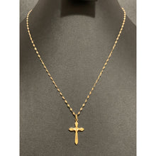 Load image into Gallery viewer, 18K Gold Necklace Chain 17.75 inches with Cross Pendant 1.69 grams - Rafant
