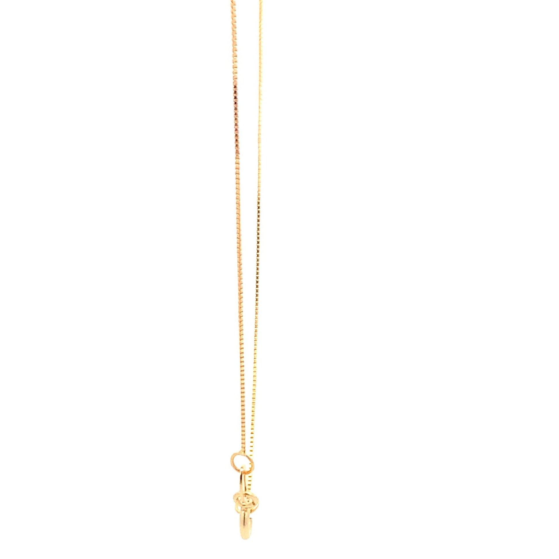 18K Yellow Gold Necklace Chain Pendant Heart 1.58 grams 18 inches - Rafant