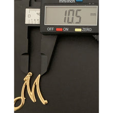 Load image into Gallery viewer, 18K Gold Pendant Letter M 1.74 grams Large - Rafant

