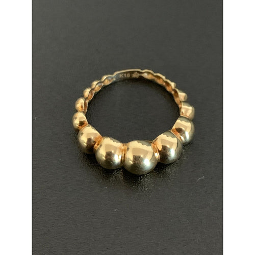 18K Gold Ring Beaded Bubble  3.02 grams Size 4.75 - Rafant