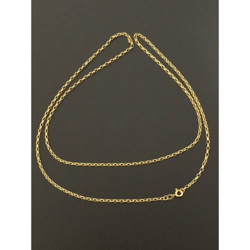 18K Gold Necklace Chain Only 27.50 inches 2.83 grams - Rafant