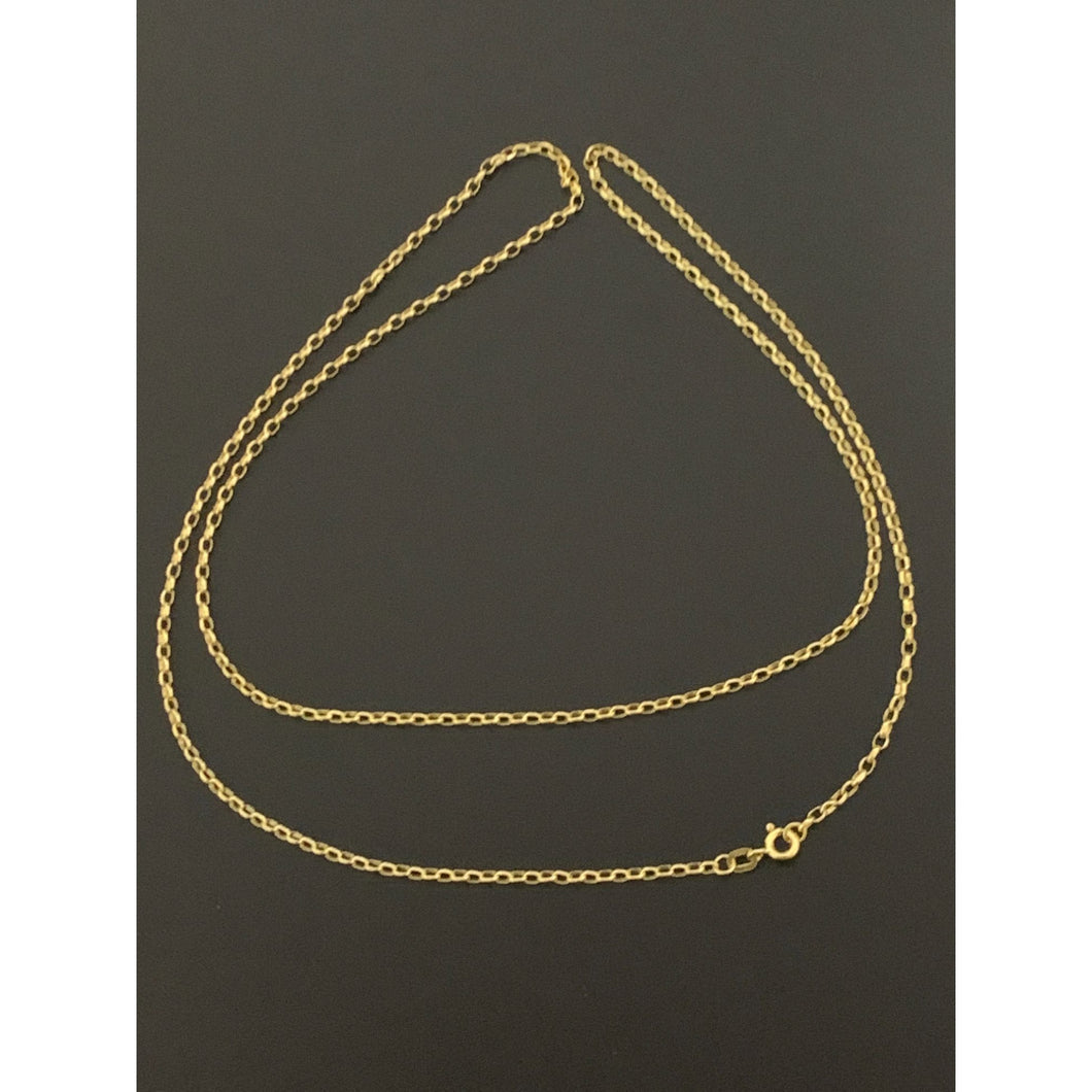 18K Gold Necklace Chain Only 27.50 inches 2.83 grams - Rafant