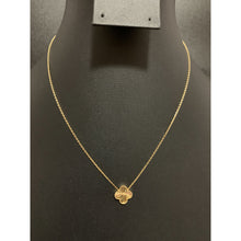 Load image into Gallery viewer, 18K Gold Necklace Centered Flower Pendant 16 inches 2.38 grams - Rafant
